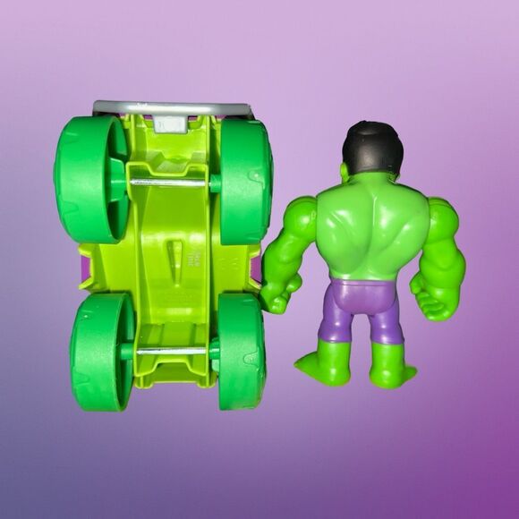 Marvel Spidey & His Amazing Friends Hulk Figure and Smash Truck Vehicle B16 - Picture 4 of 7